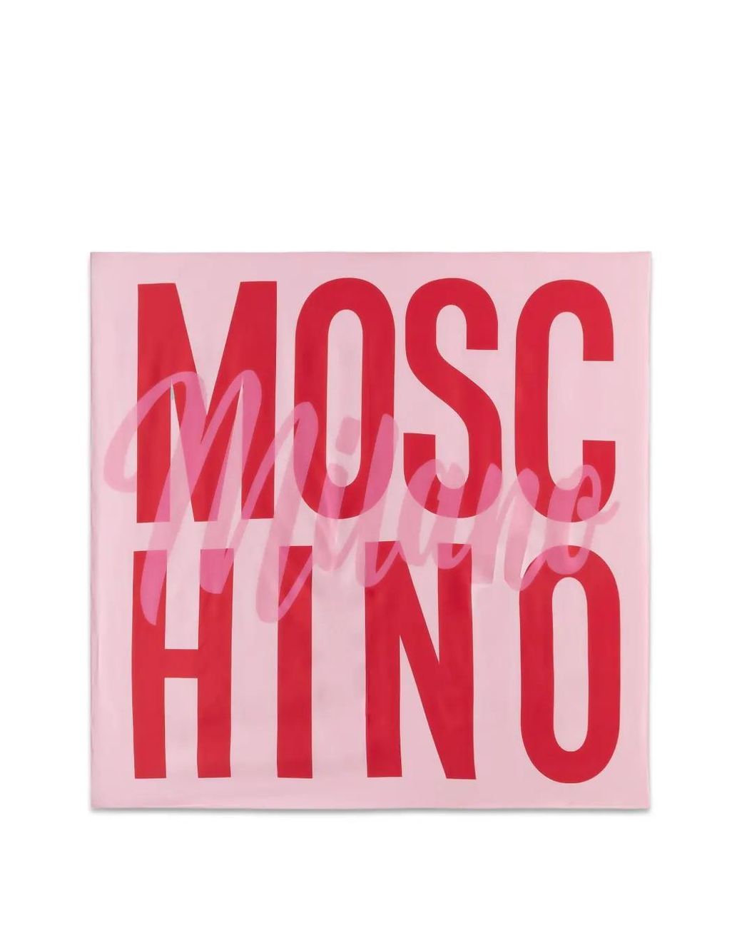 Moschino Red Foulard À Logo Imprimé