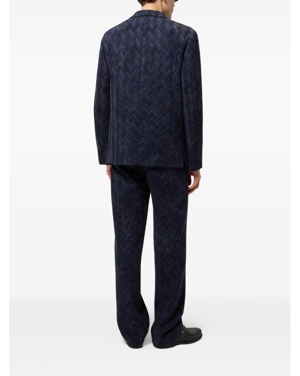 Missoni Blue Zigzag Trousers for men