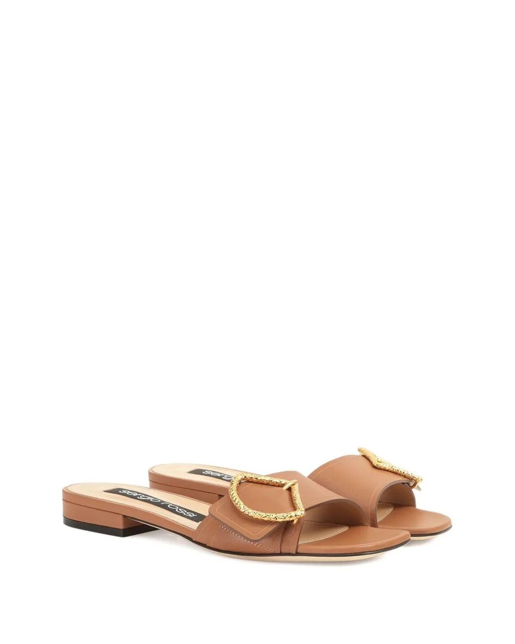 Sergio Rossi Brown Leather Sandals
