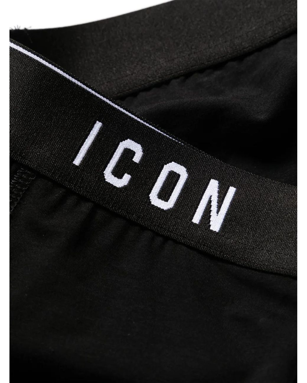 DSquared² Black Icon Cotton-Blend Trunks for men
