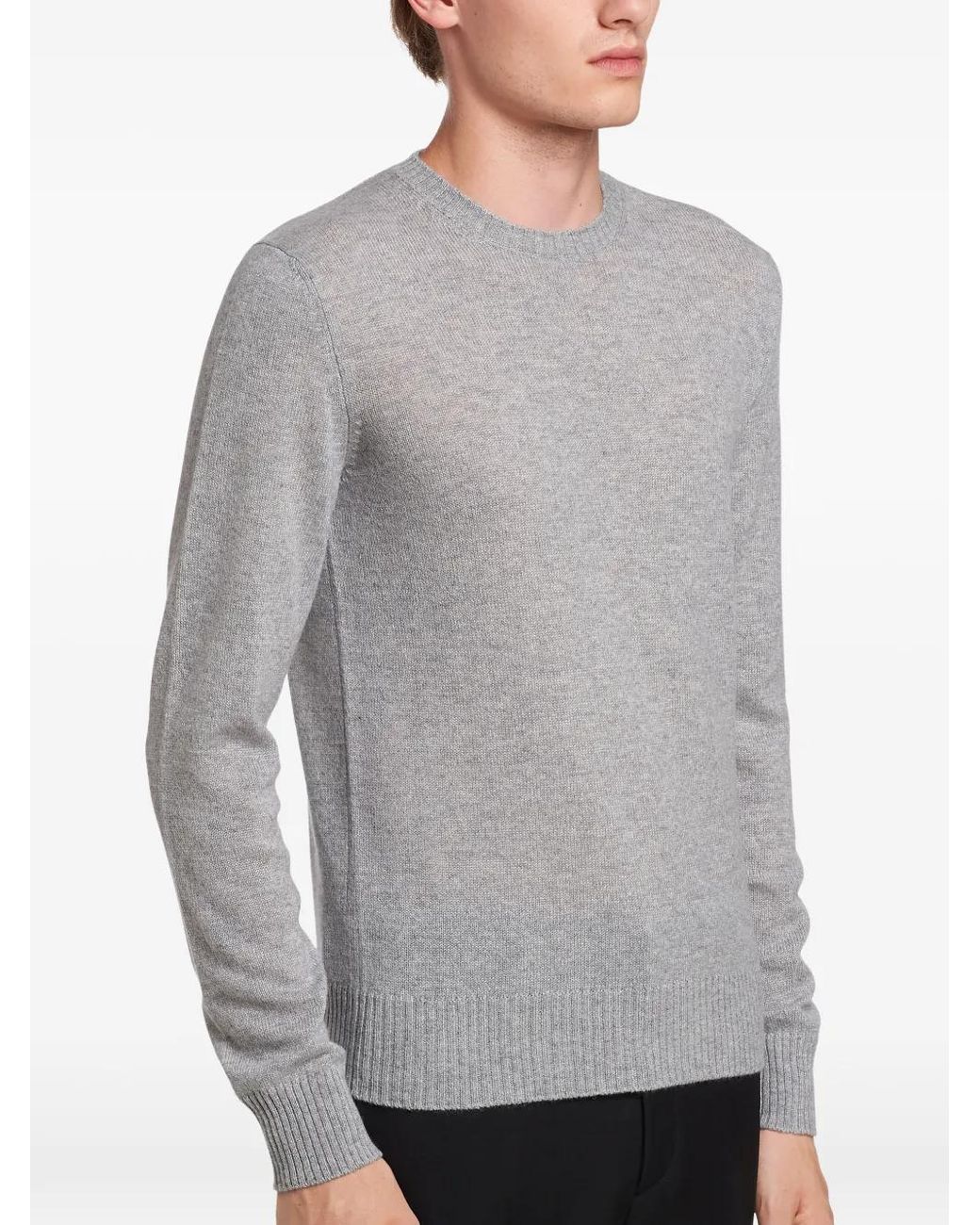 Prada Gray Cashmere Sweater for men