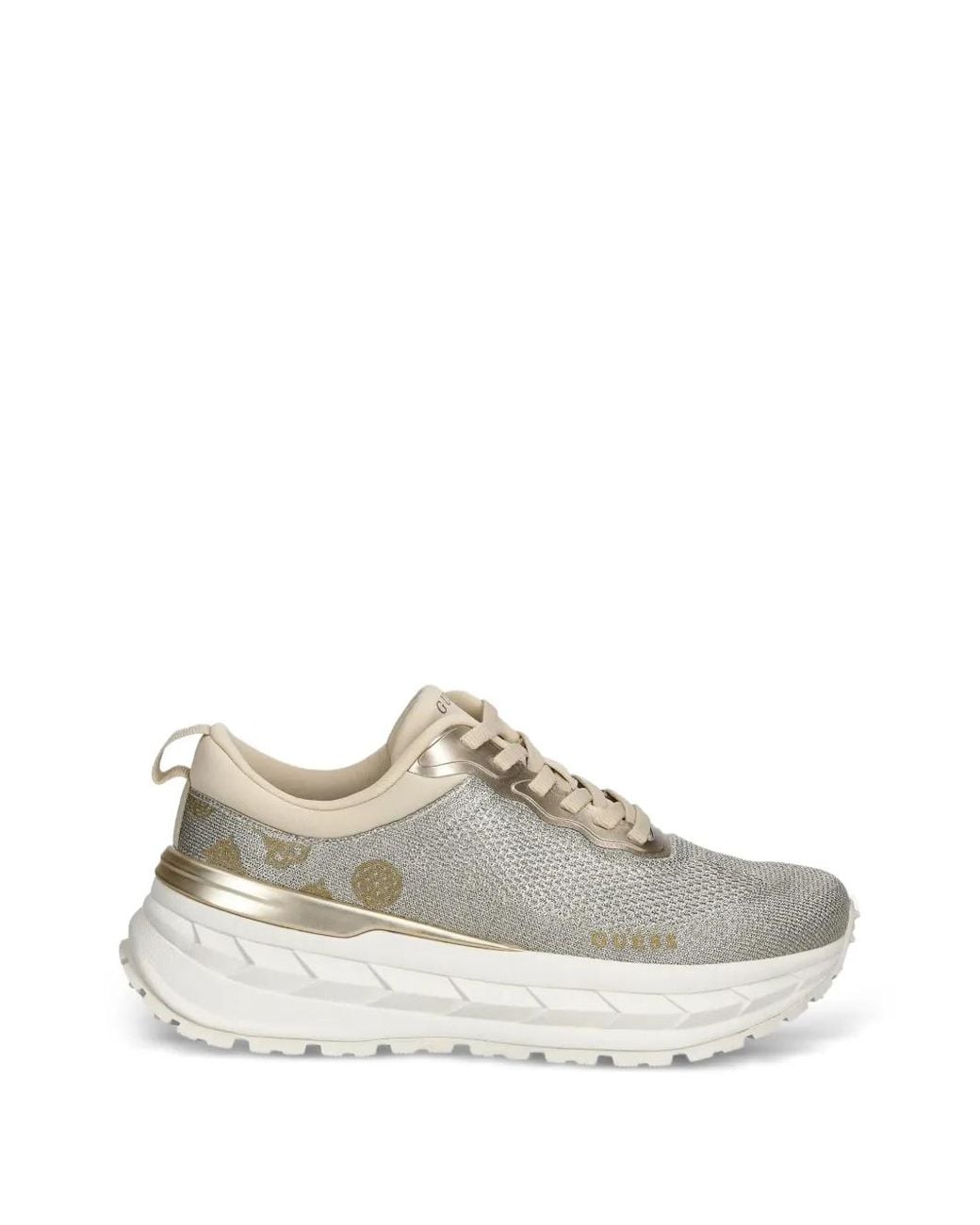 Guess White Runit 4G Logo Sneakers