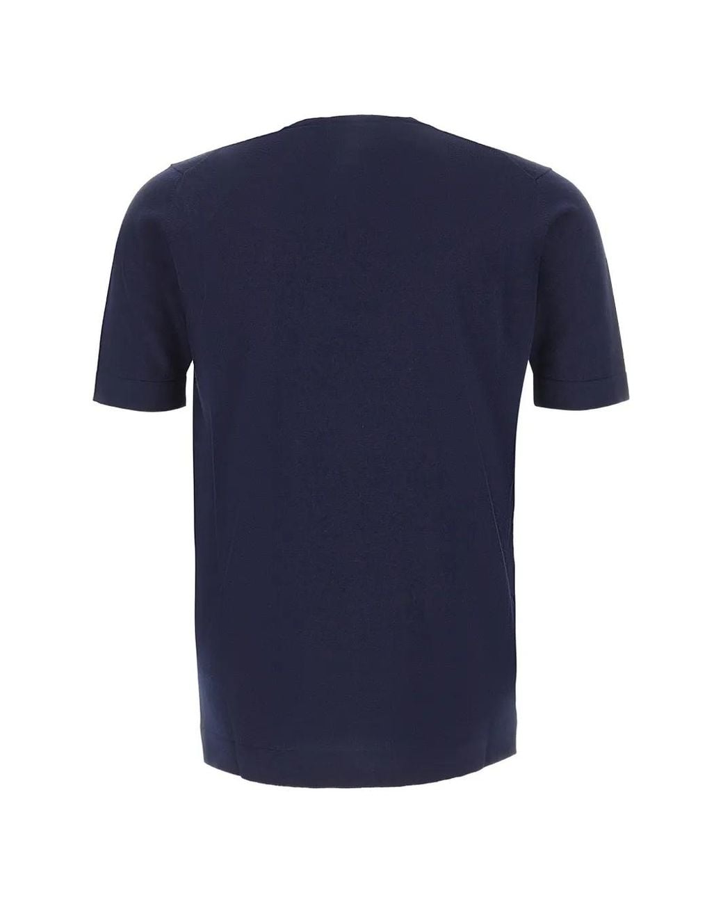 FILIPPO DE LAURENTIIS Blue Knit Crew-Neck T-Shirt for men