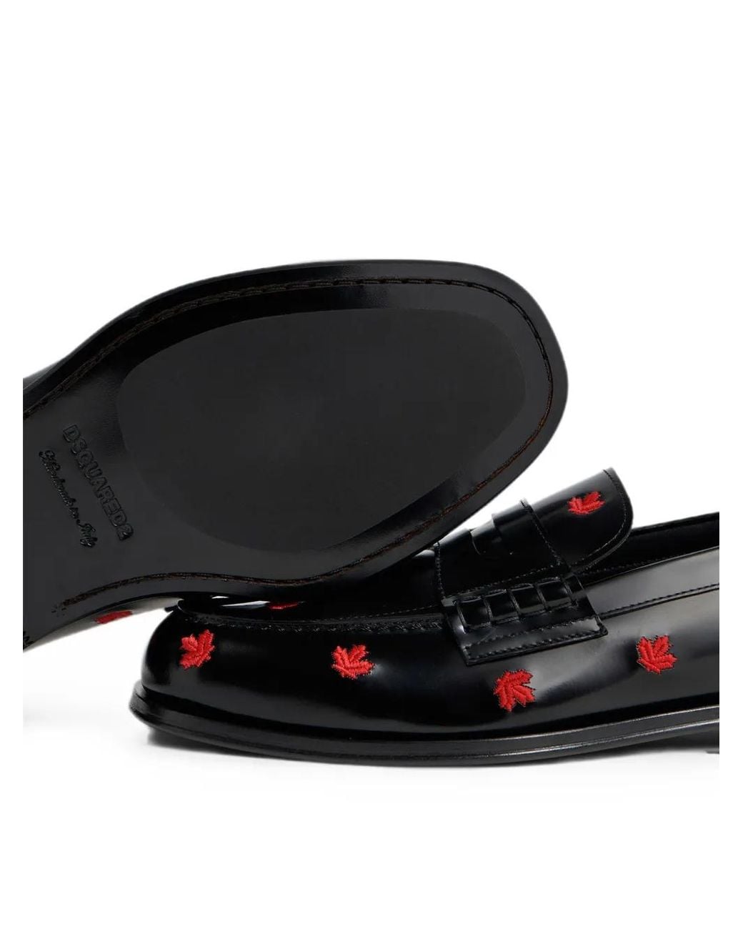 DSquared² White Maple-Leaf Loafers for men