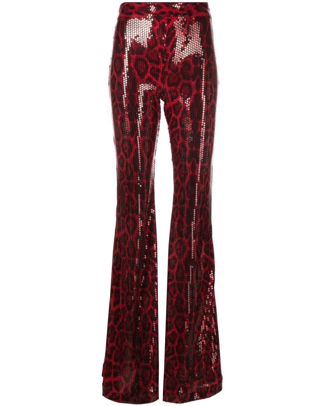 NaaNaa high waisted sequin trouser coord in burgundy  ShopStyle