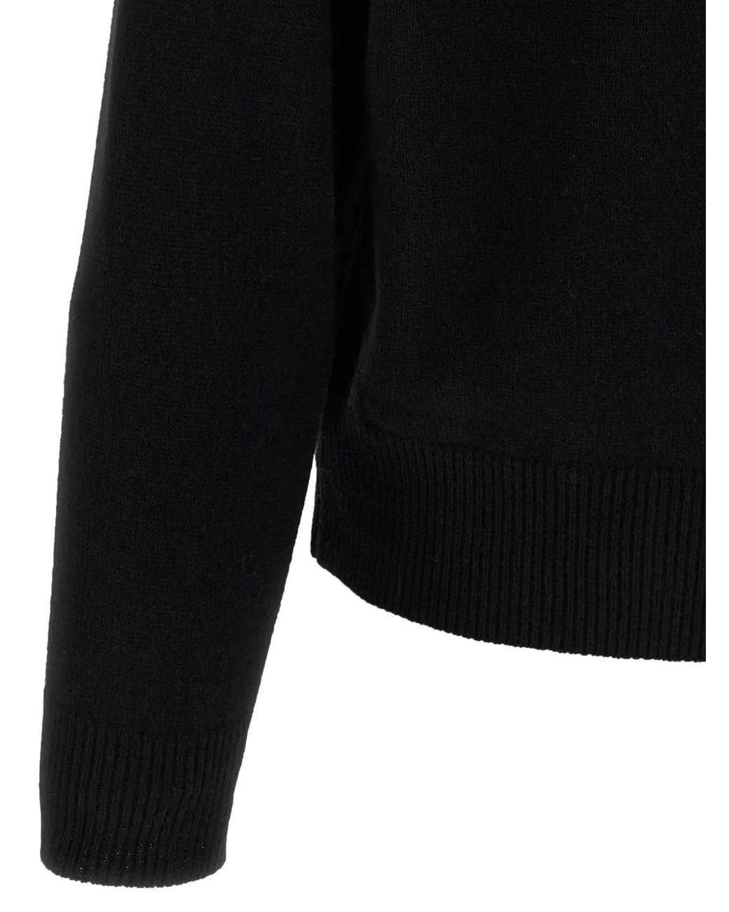 LARMERI STUDIO Black Dropped-Shoulder Wool Sweater