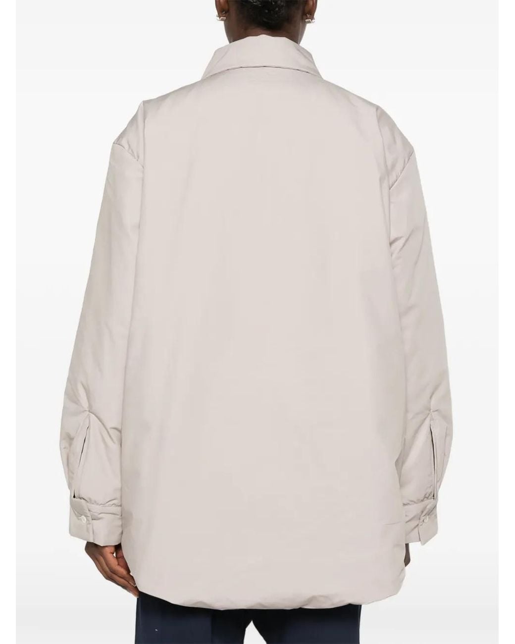 Sofie D'Hoore White Button-Up Chest-Pocket Coat