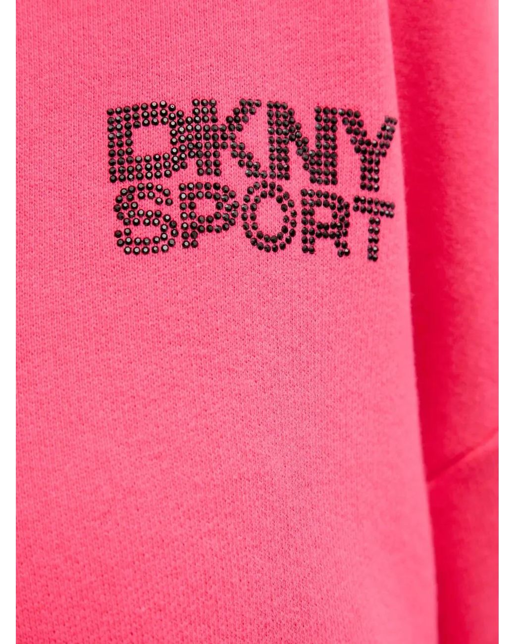 DKNY Pink Sweat À Logo Strassé En Col V