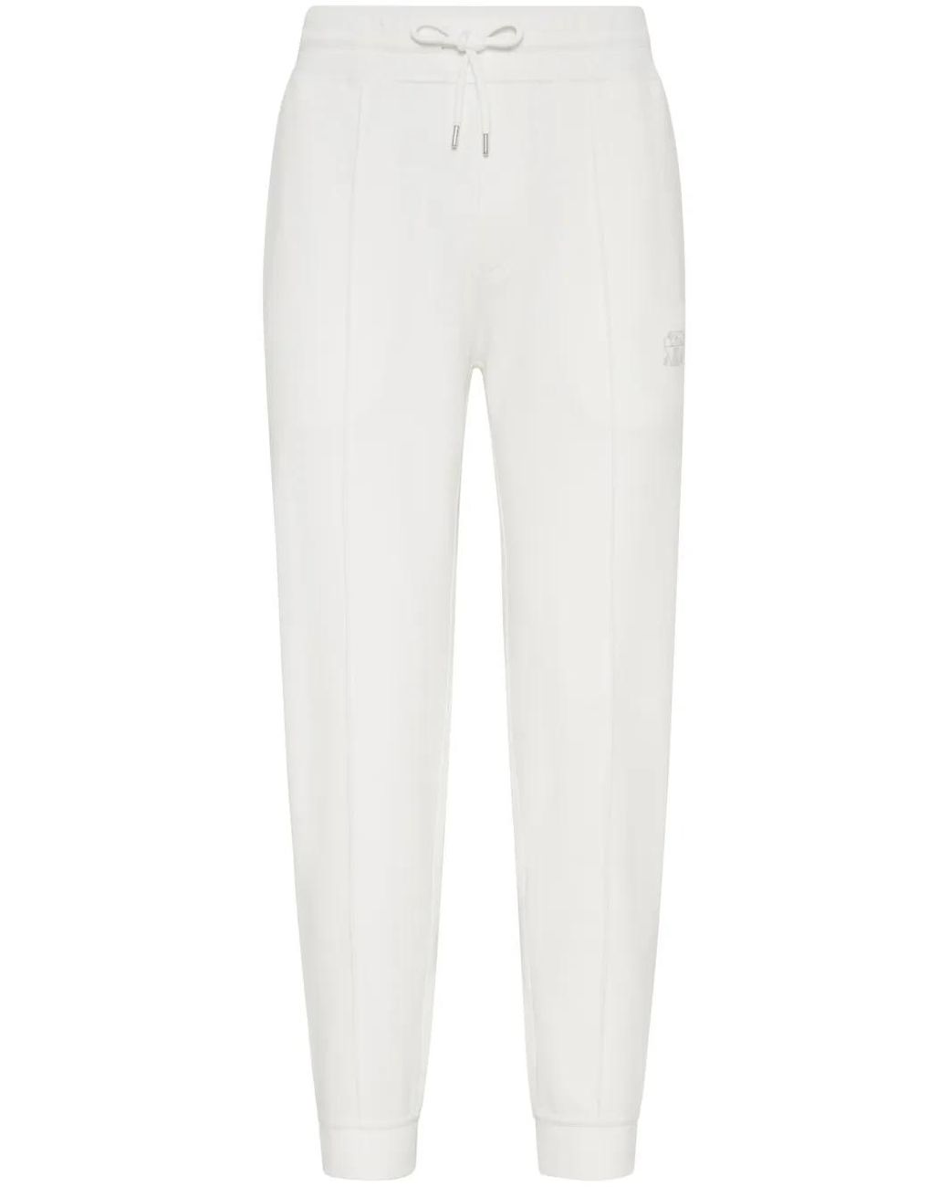 Brunello Cucinelli White Straight-Leg Track Pants for men