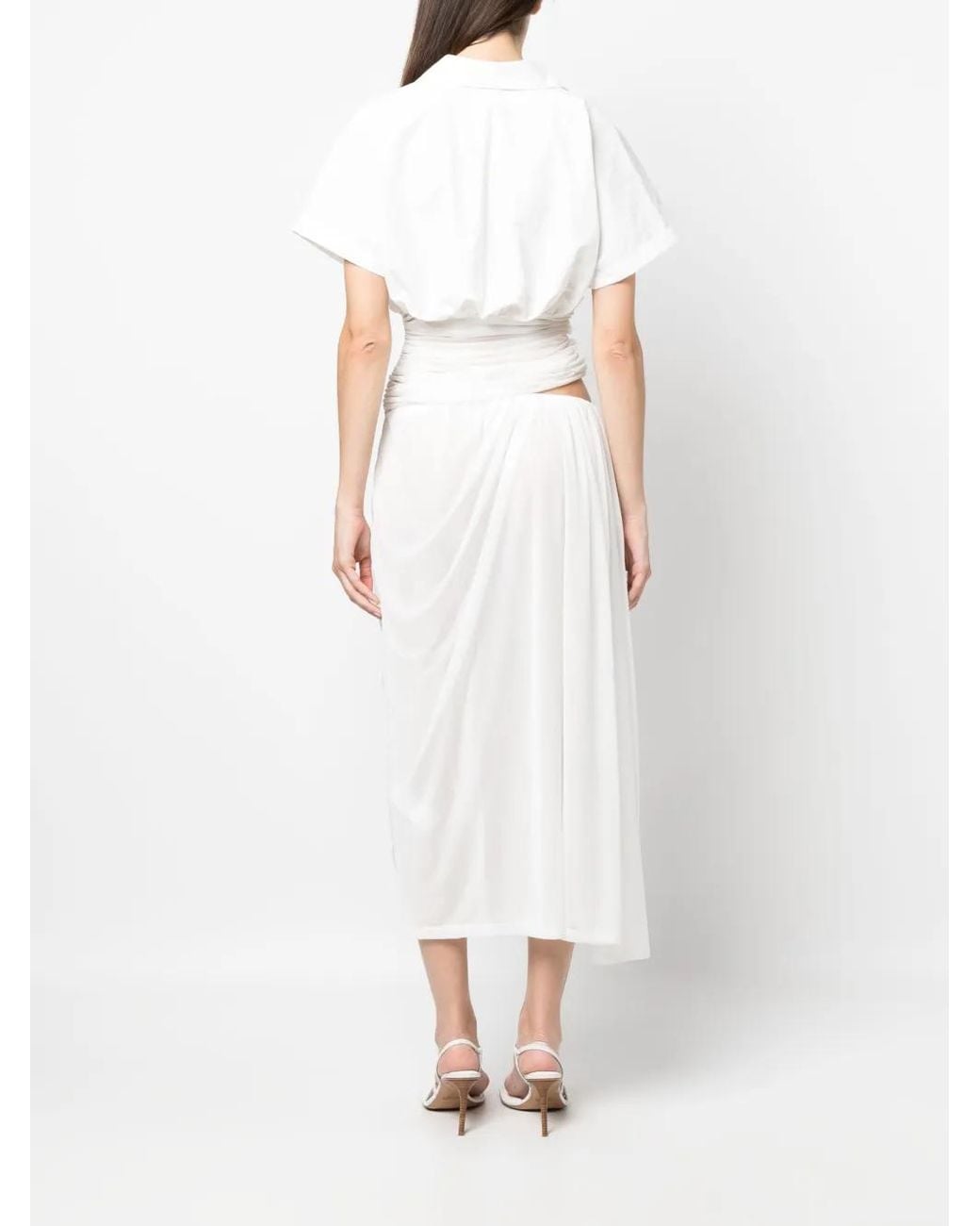 Christopher Esber White Comosum Clash Shirtdress