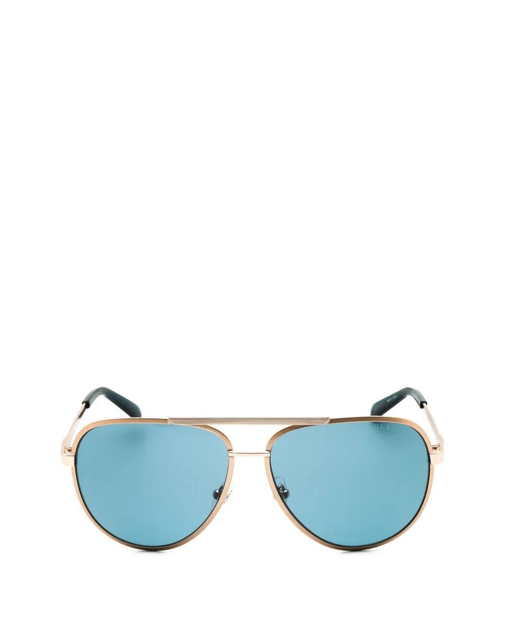 Guess Blue Pilot-Frame Sunglasses for men