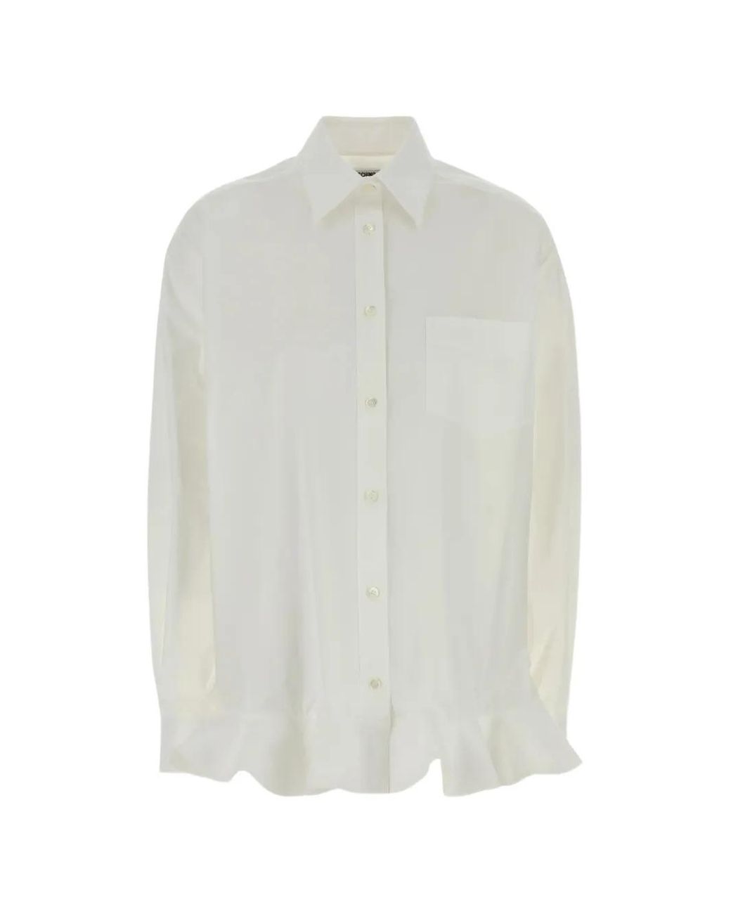 Moschino White Ruffle-Trim Shirt