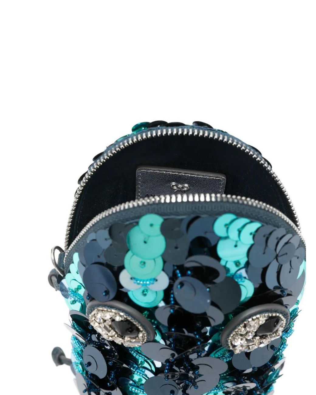 Anya Hindmarch Blue Sequin Embellished Clutch Bag