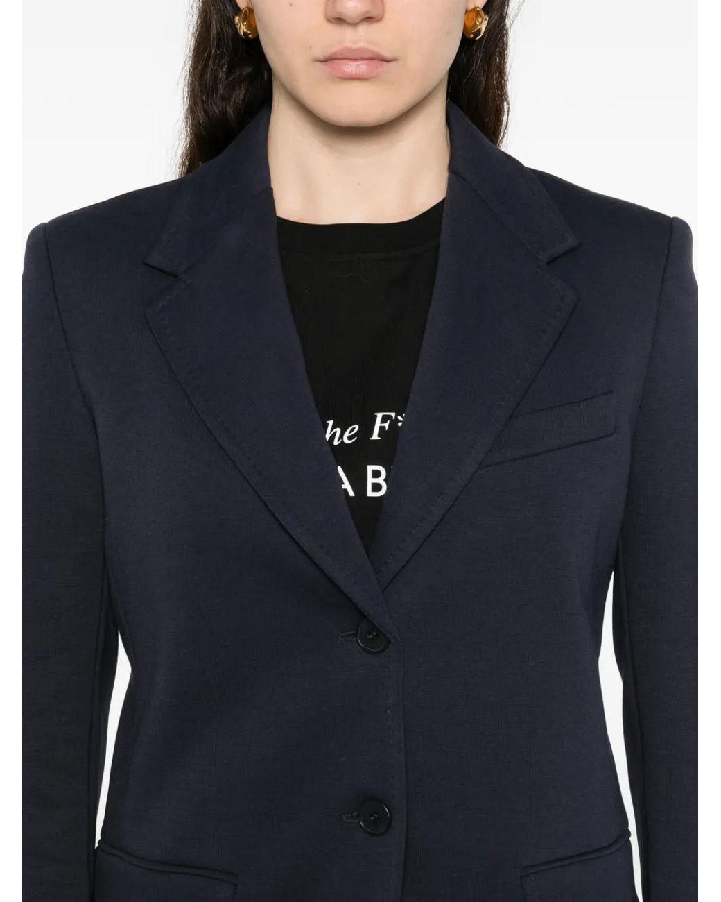 Weekend by Maxmara Blue Wkdginnasta Button Blazer