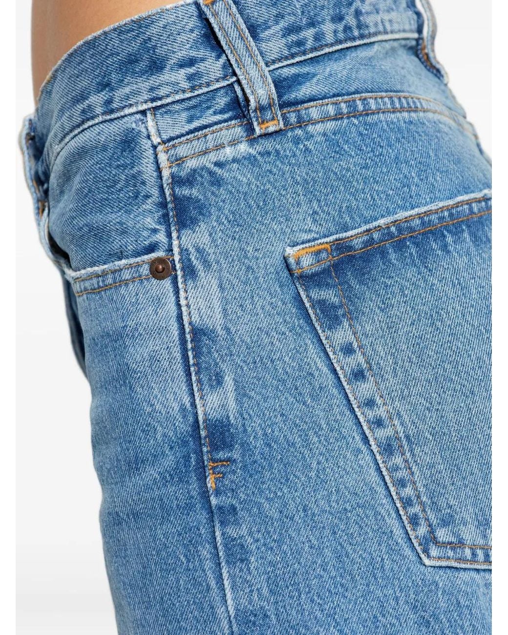 FRAME Blue Buttoned Jeans