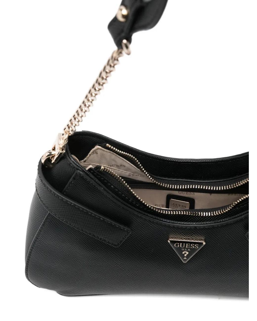 Guess Black Serenova Chain-Strap Shoulder Bag