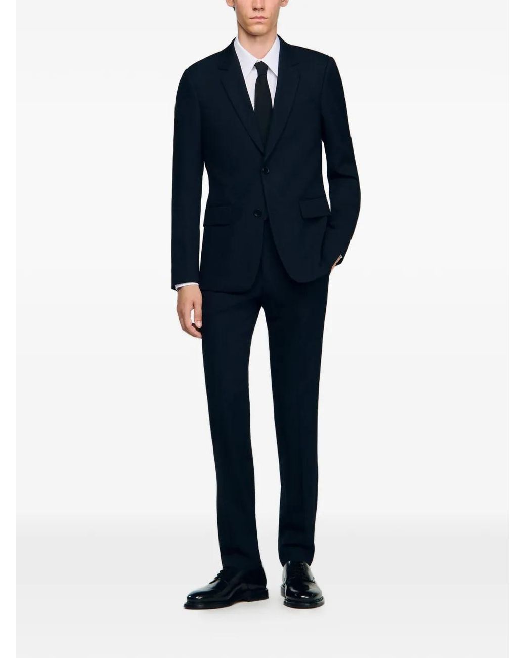 Sandro Blue Wool Suit Jacket for men
