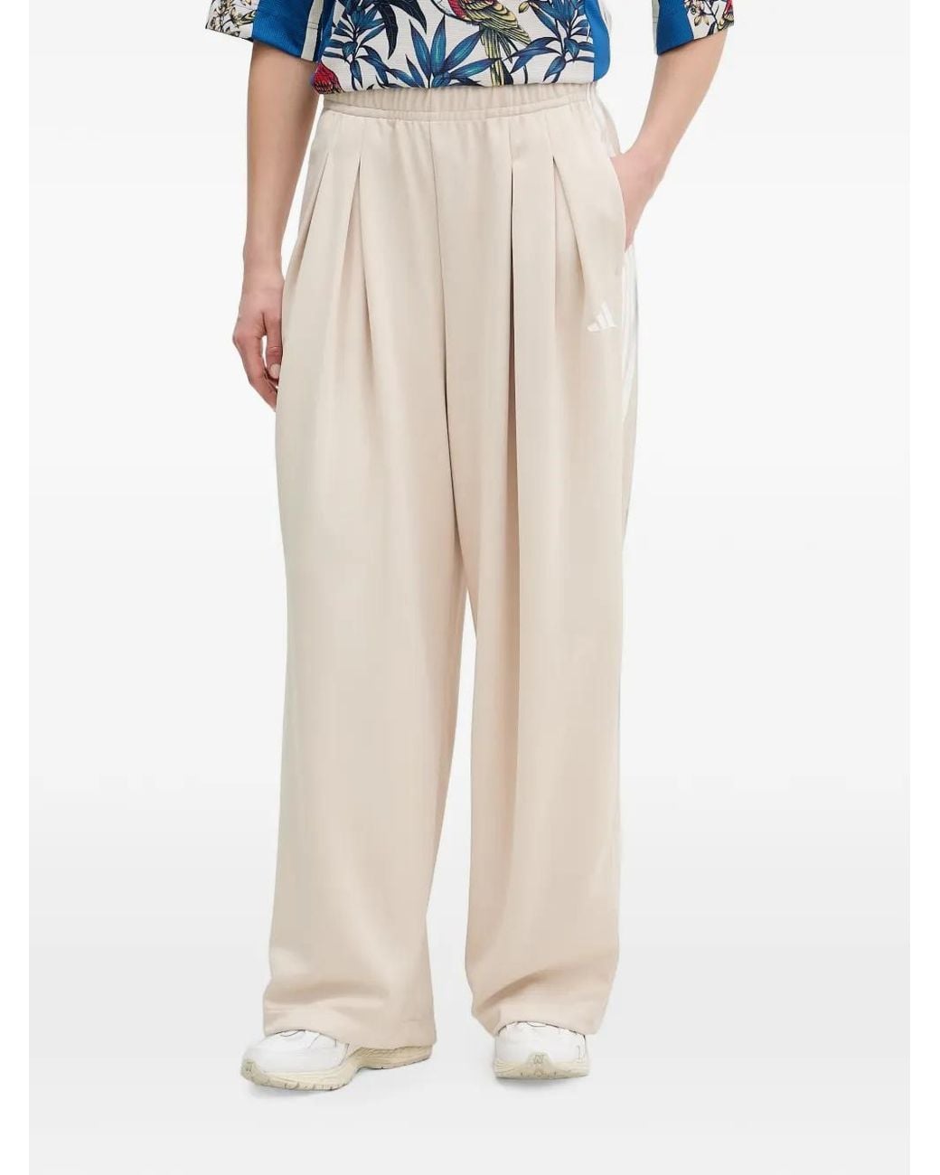 Adidas Natural Stripe Pleated Trousers