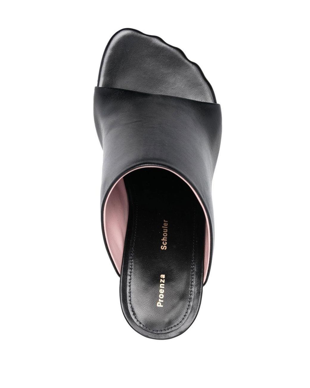 Proenza Schouler Moulded Leather 105mm Mules in Black | Lyst