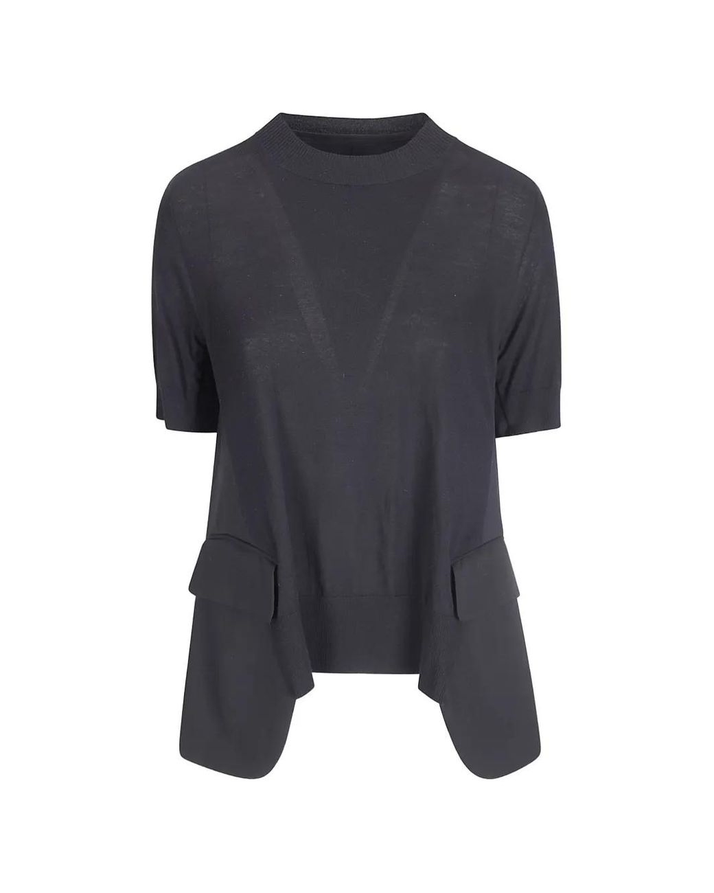 Sacai Blue Knited Pullover