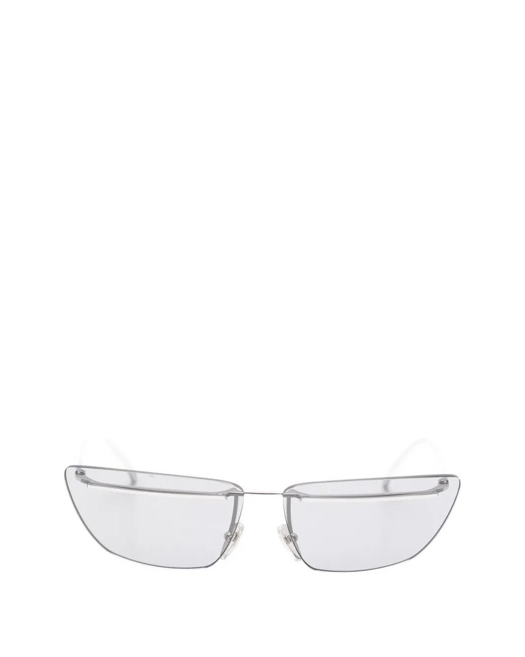 Prada White Geometric-Frame Sunglasses