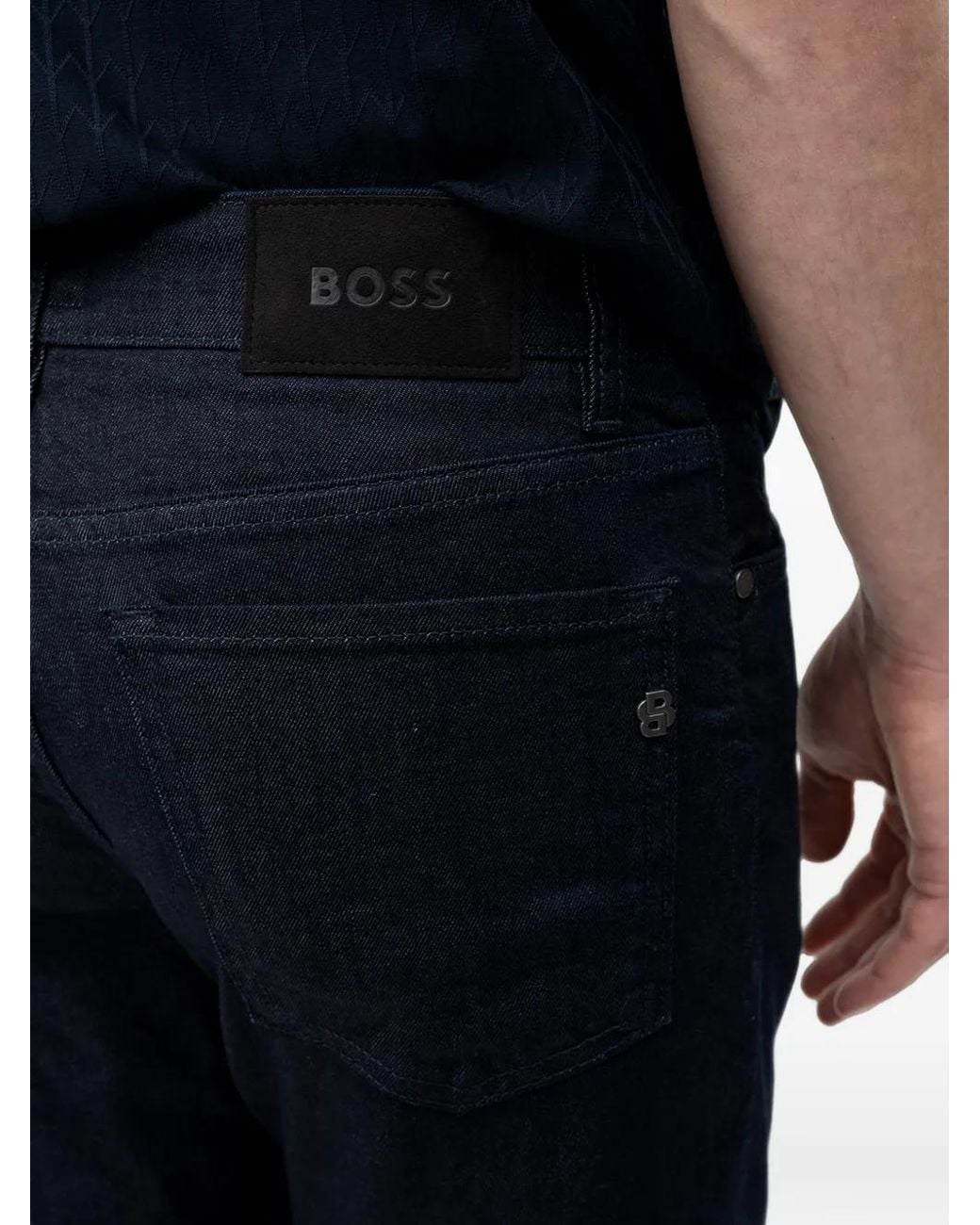 Boss Black Logo-Patch Jeans for men