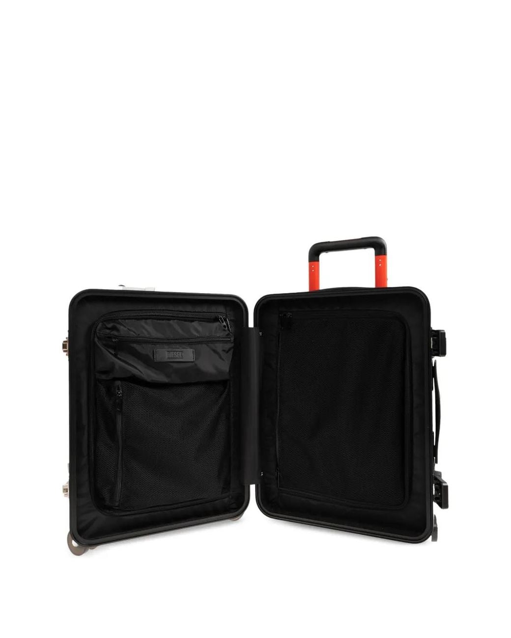 DIESEL Black Embossed-Logo Grid-Pattern Trolley
