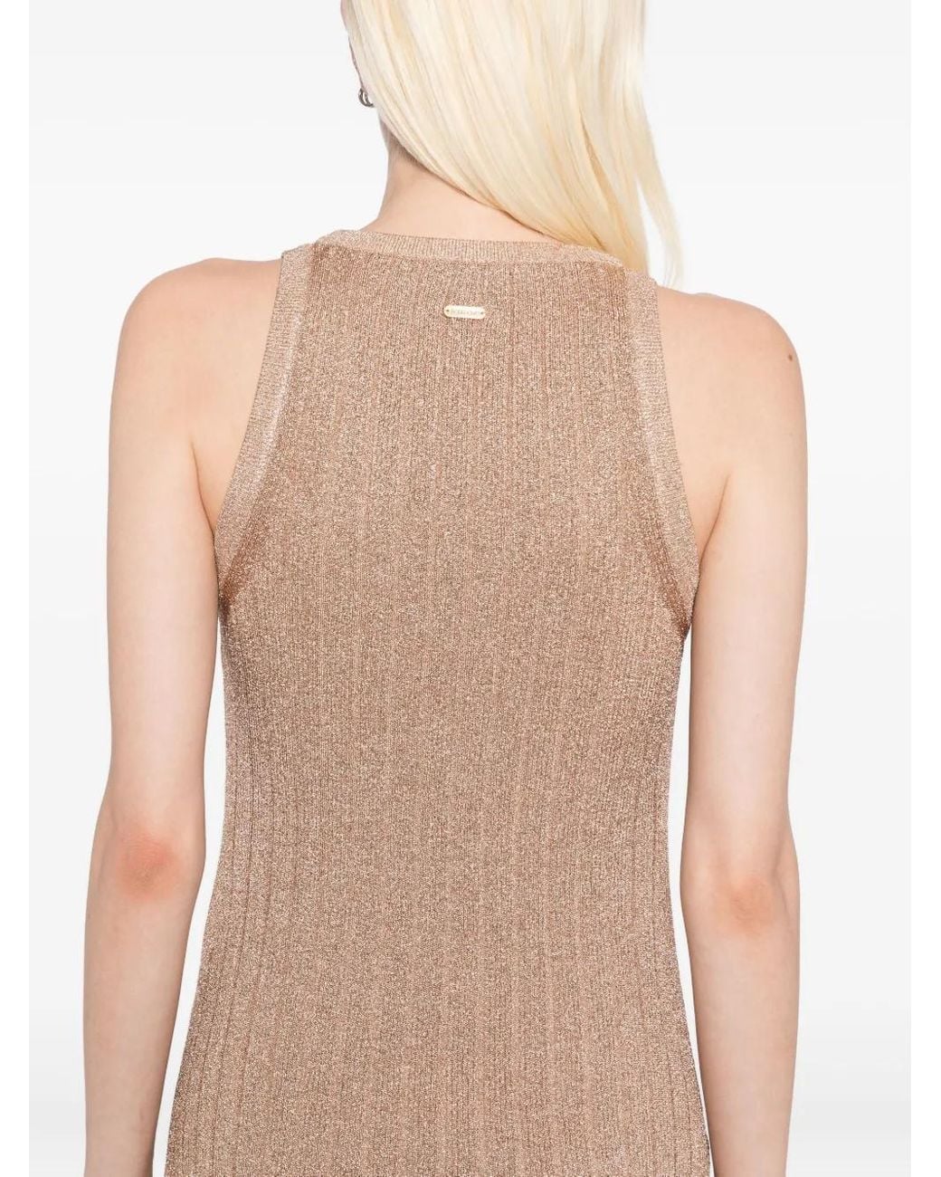 Tom Ford Natural Metallic-Threading Midi Dress