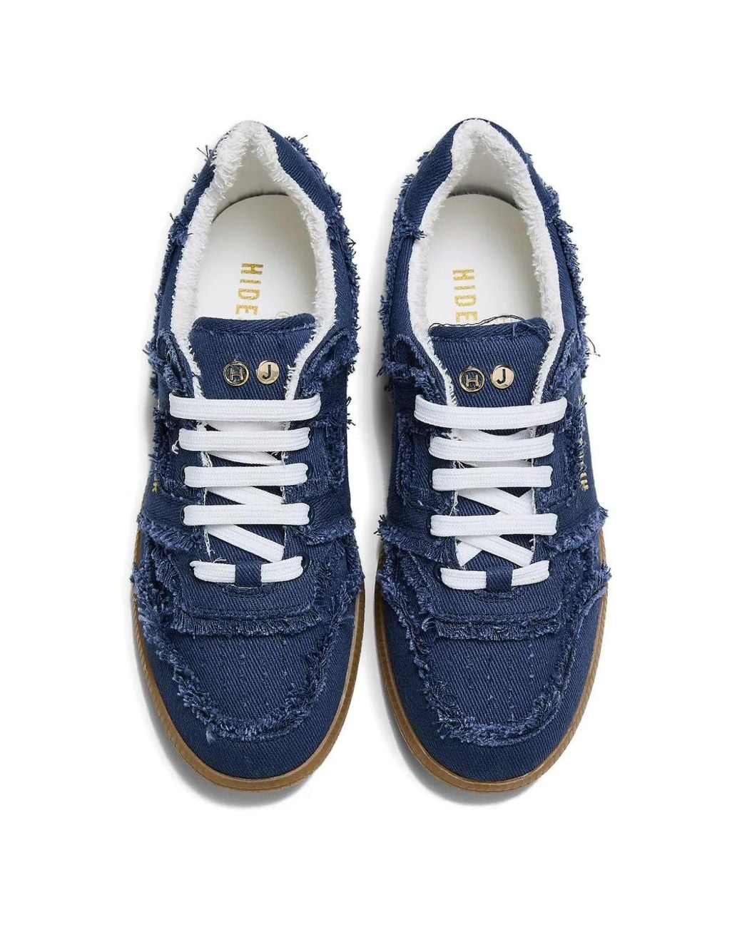 HIDE & JACK Blue Shaggy Sneakers