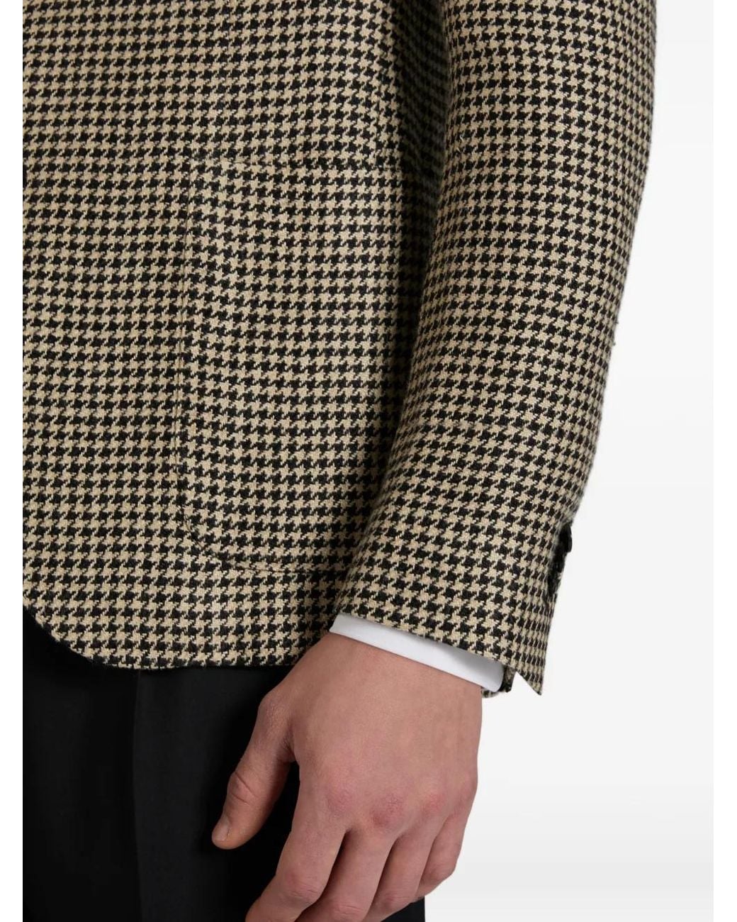 Incotex Gray Houndstooth Blazer for men