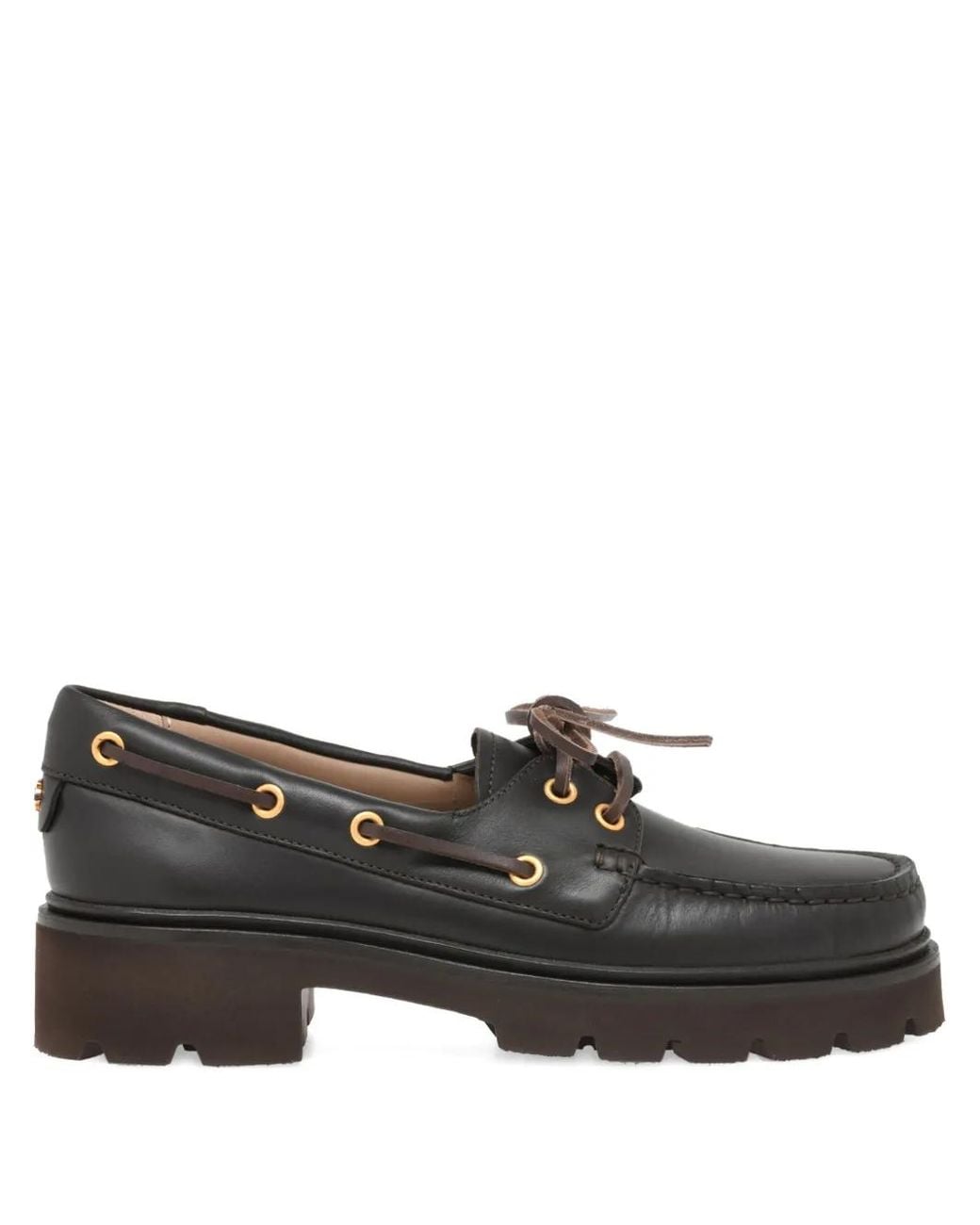 Gianvito Rossi Black Olonne Boat Shoes