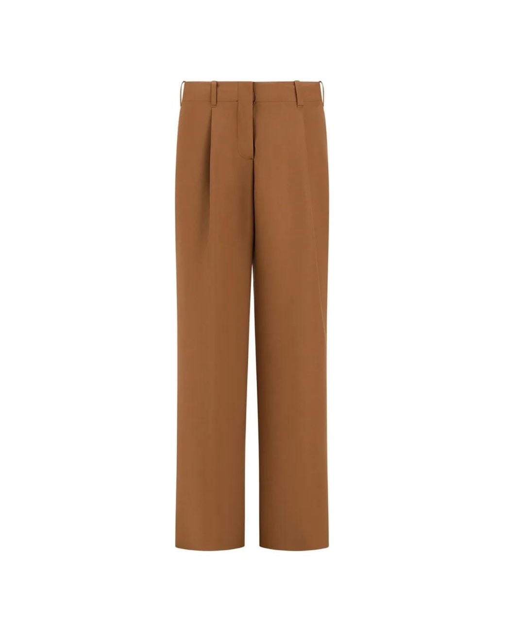 Herno Brown Flannel Touch Trousers