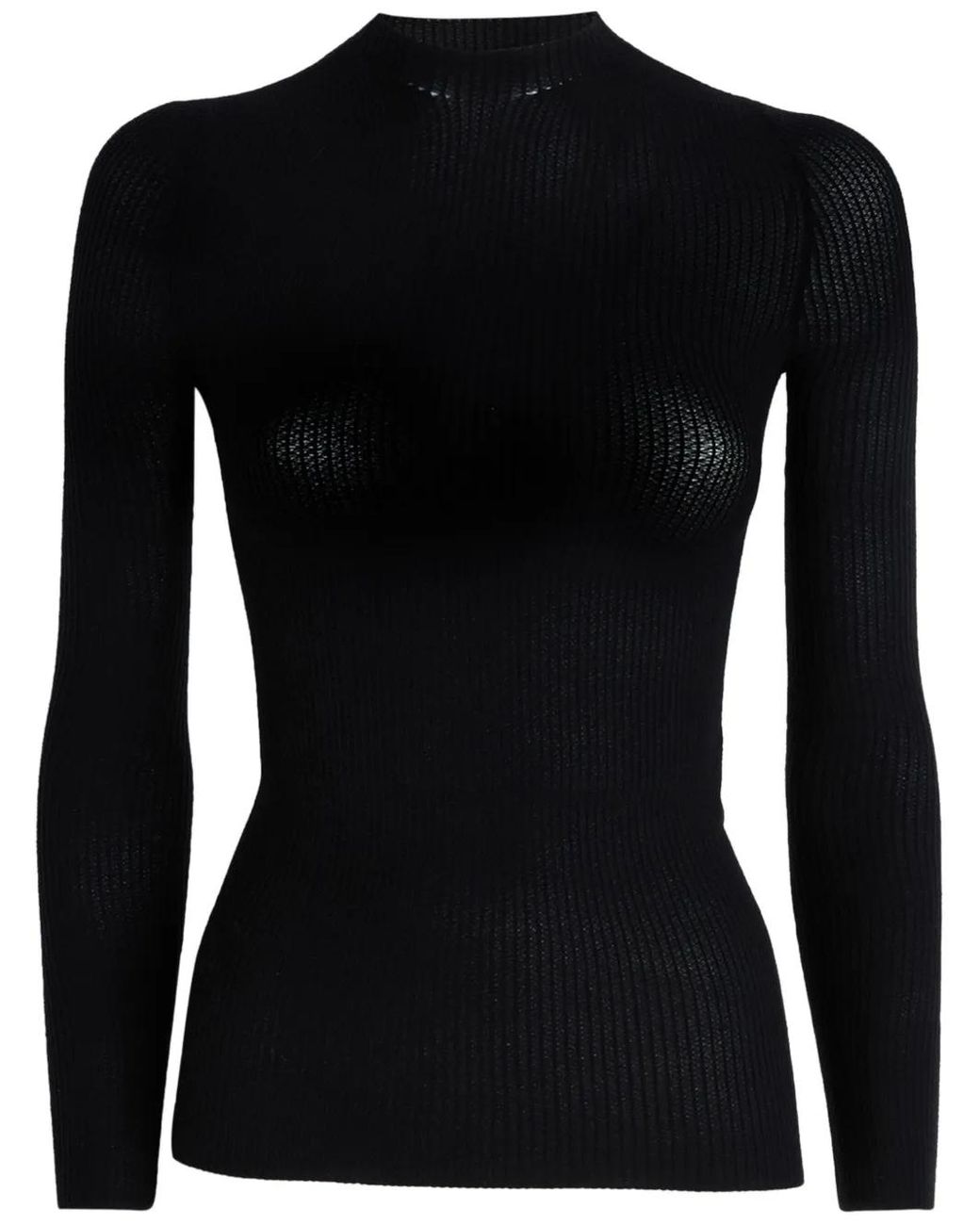Balenciaga Black Crew-Neck Knitted Jumper