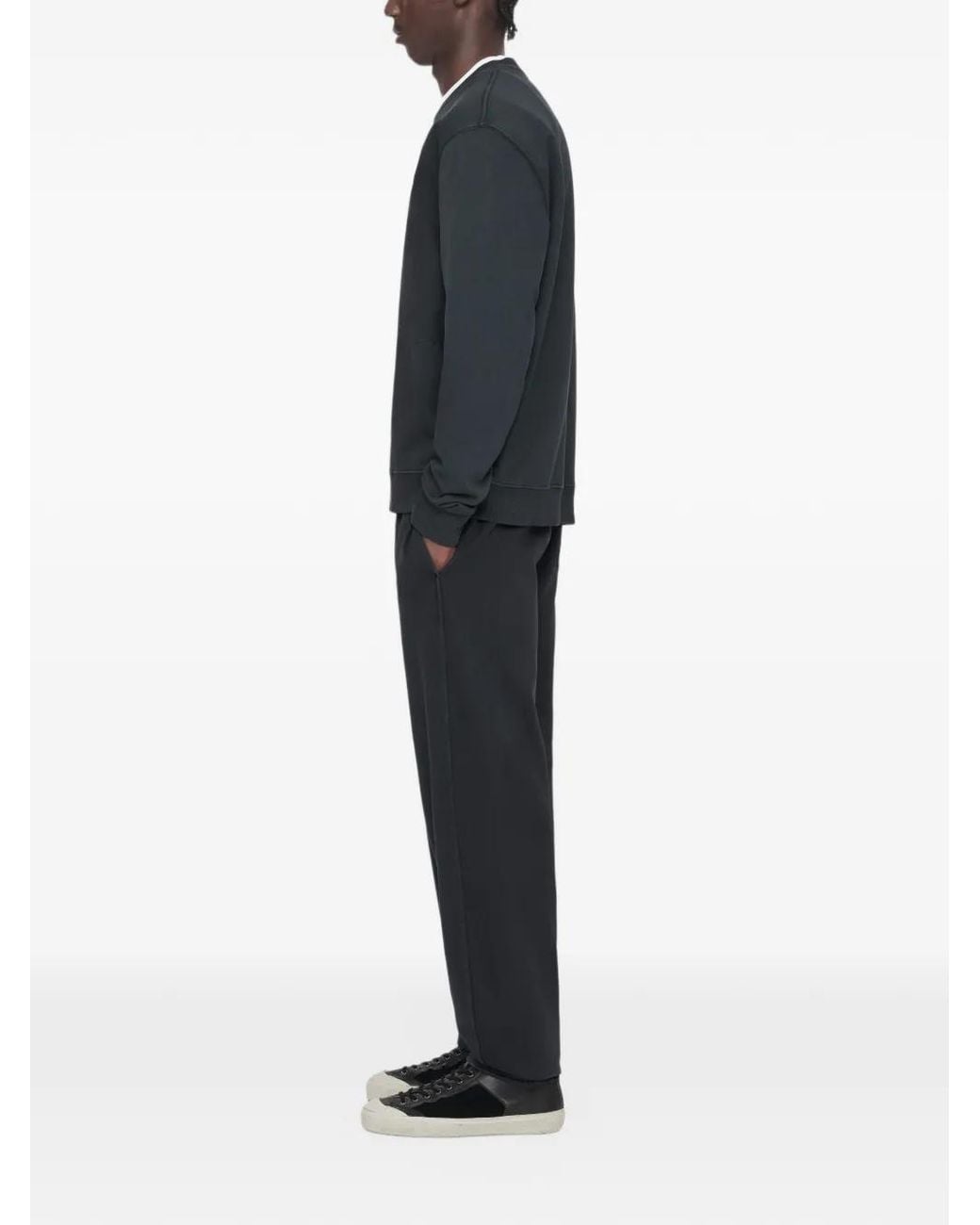 AllSaints Black River Relaxed-Fit Cotton Sweatpants for men