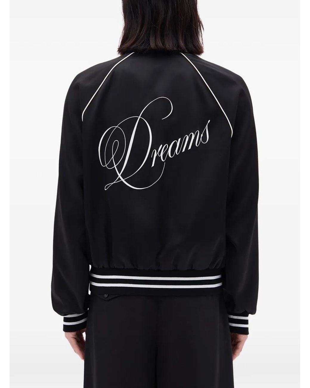 Ann Demeulemeester Black Esko Embroidery-Detail Bomber Jacket for men