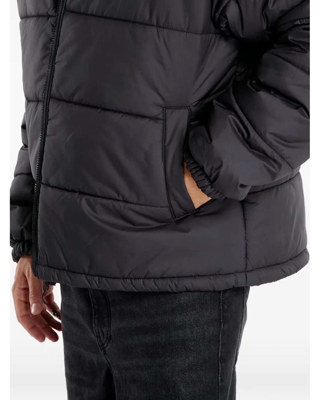 Vans Black Hillgate Zip-Up Padded Jacket for men