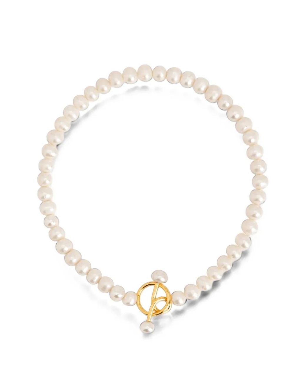 Wouters & Hendrix White Freshwater Pearl T-Bar Necklace