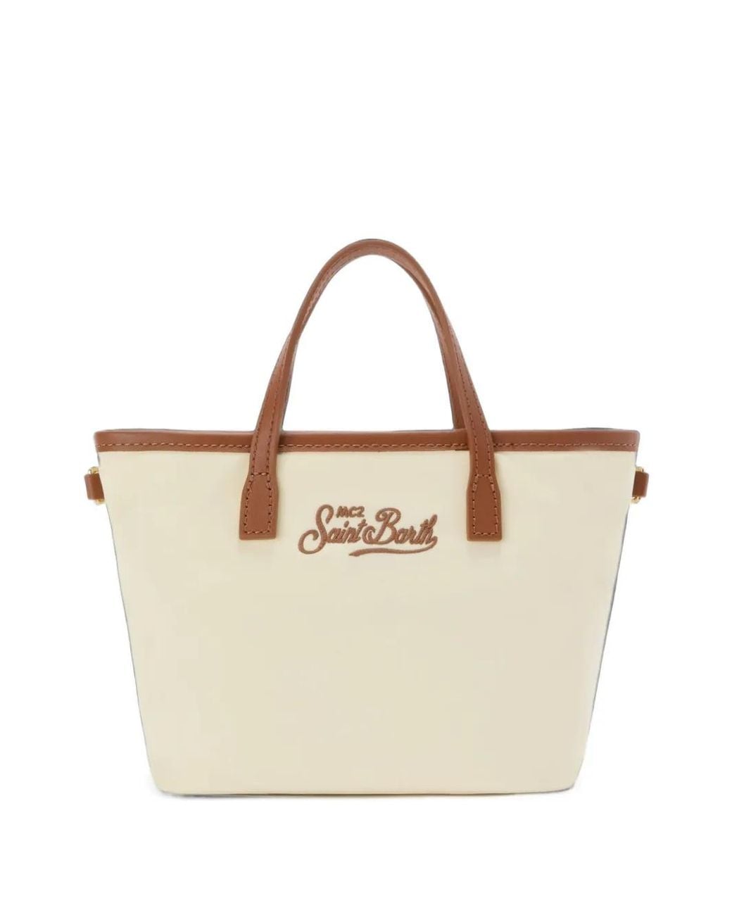 Mc2 Saint Barth Natural City Logo-Embroidered Tote Bag