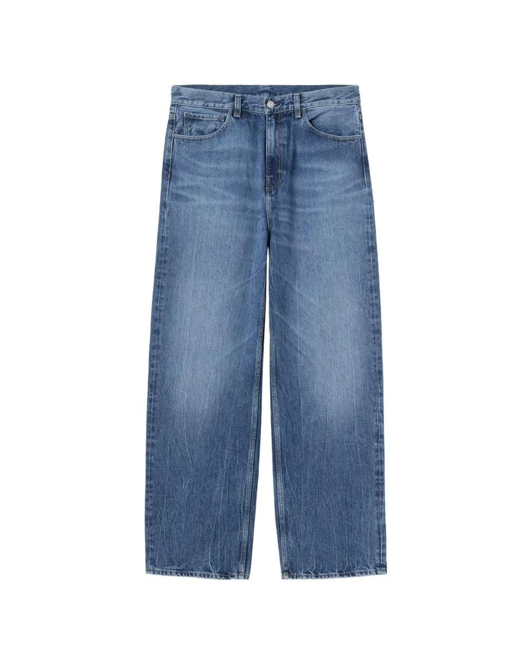 Carhartt Blue Payson Logo-Patch Jeans for men