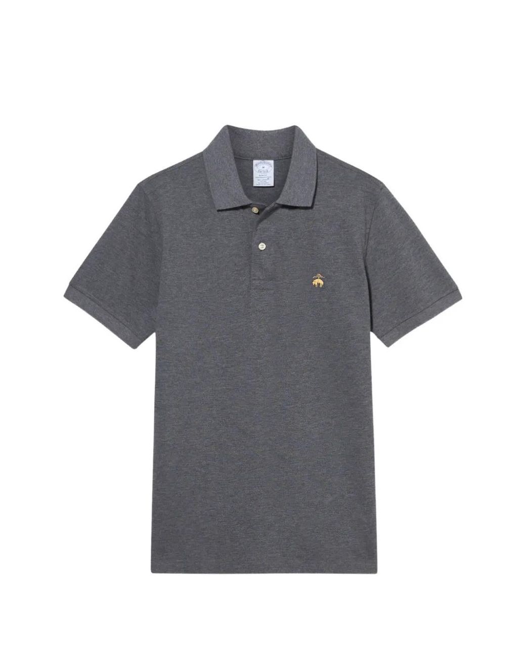 Brooks Brothers Gray Logo-Embroidered Polo Shirt for men