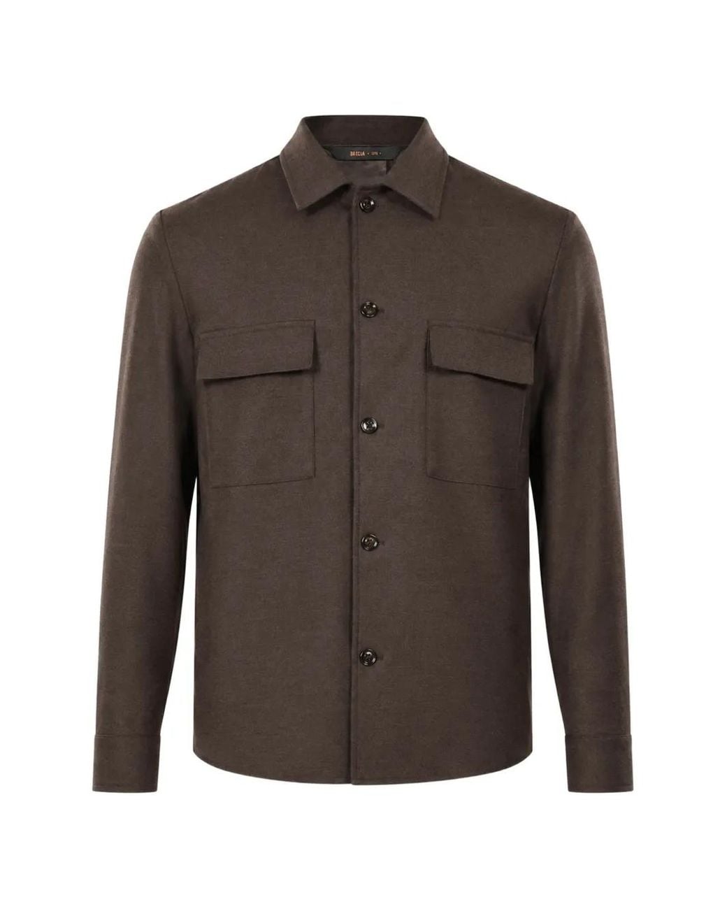 Briglia 1949 Brown Button-Up Pocket-Detail Jacket for men