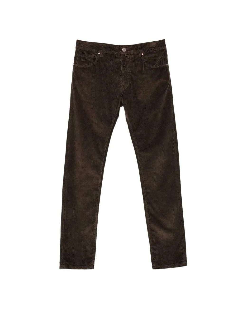 Jacob Cohen Black Corduroy-Effect Trousers for men
