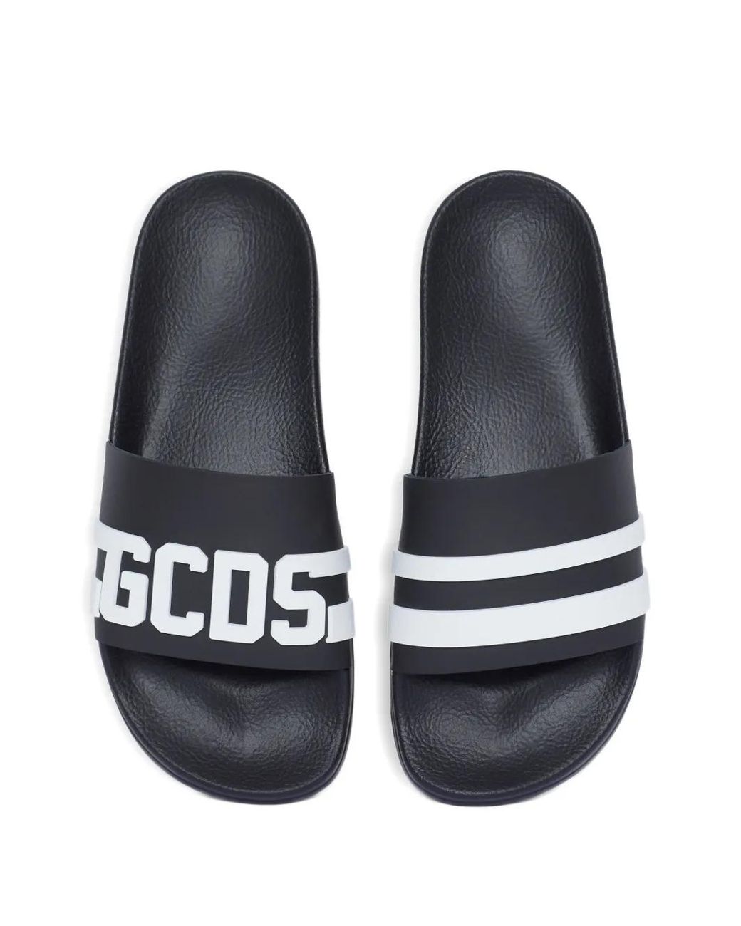 Gcds Blue Logo-Embossed Pool Slides for men
