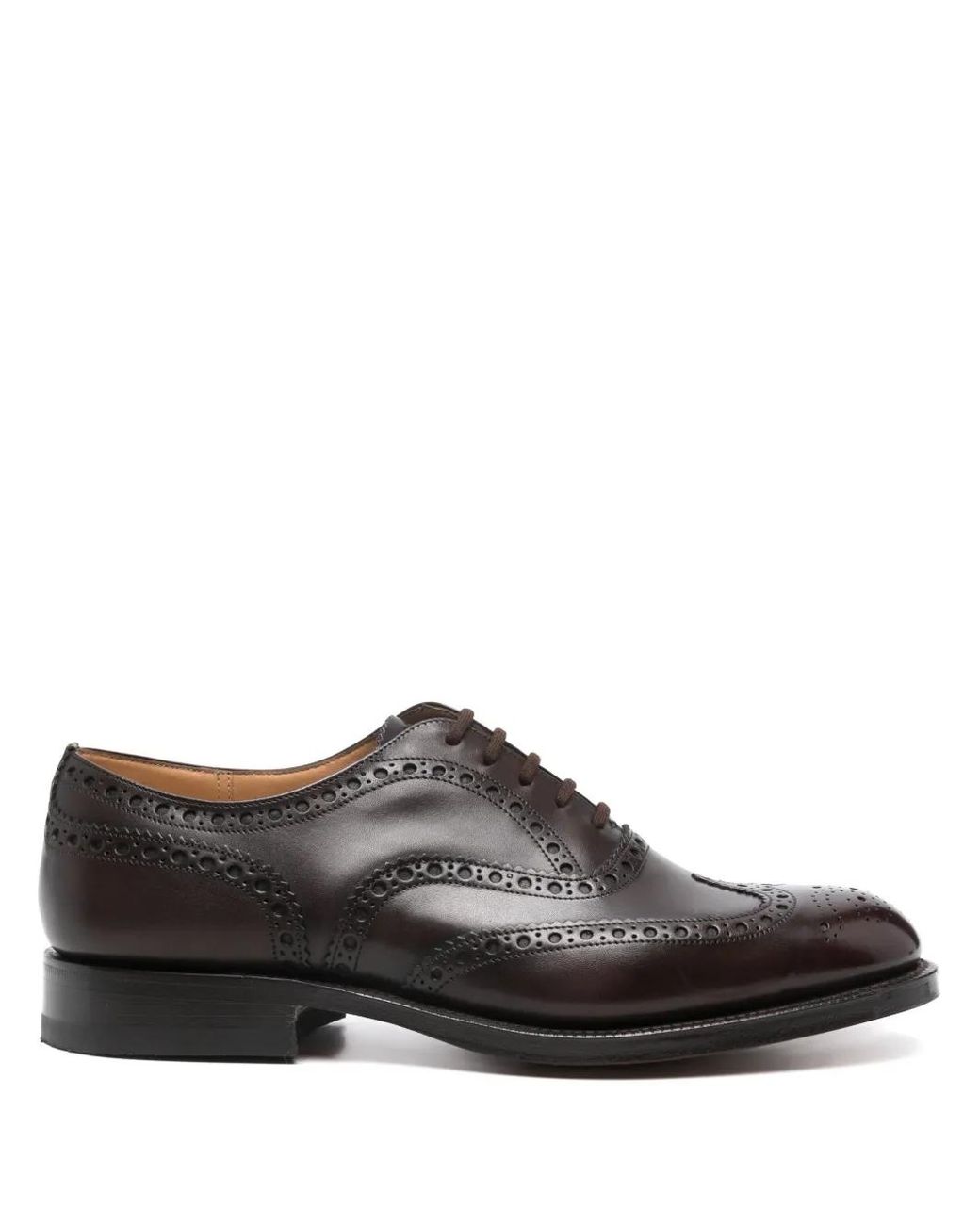 Church's Brown Lace-Up Brogue Shoes for men