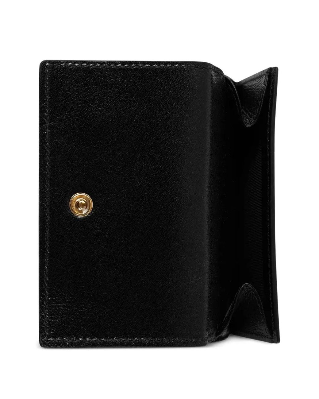 Gucci Black Horsebit Web Small Tri-Fold Wallet
