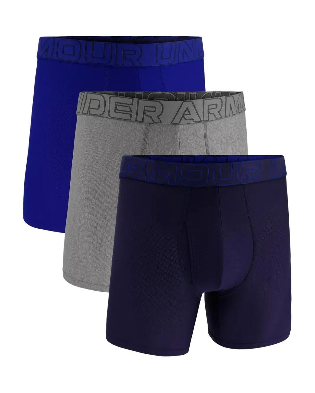 Under Armour Blue Perf Tech Boxers (Pack Of Three) for men