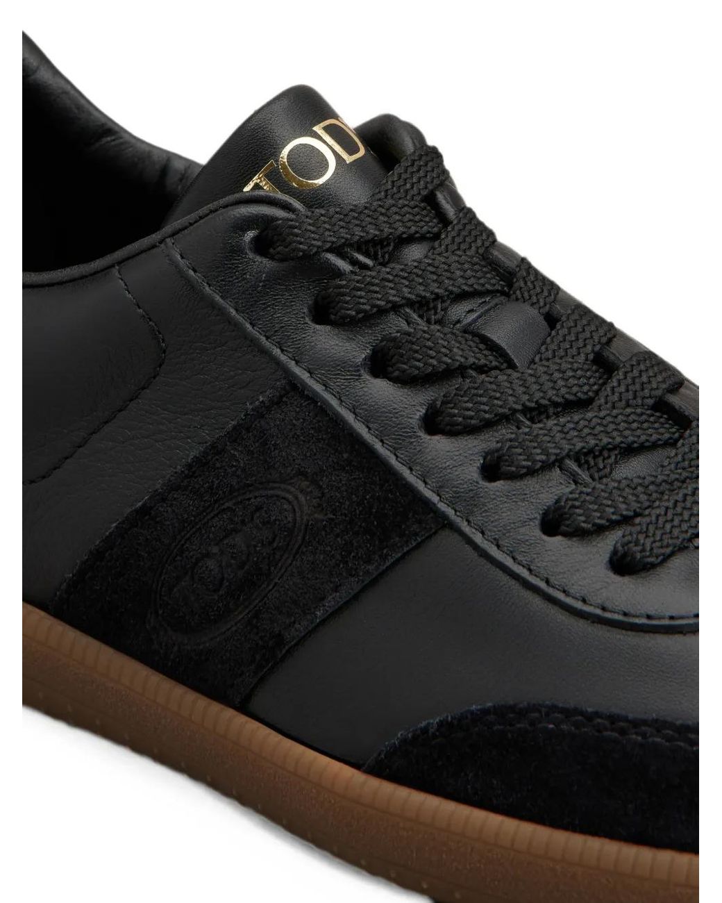 Tod's Black Tabs Panelled Leather Sneakers