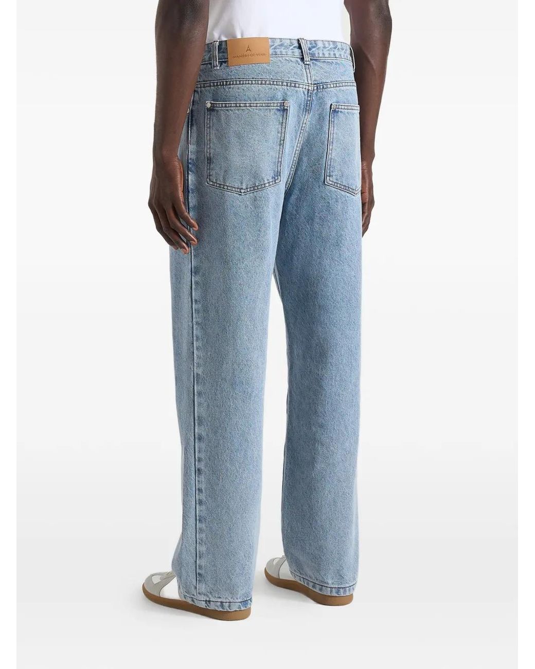 Manière De Voir Blue Dn002 Relaxed Fit Jeans for men
