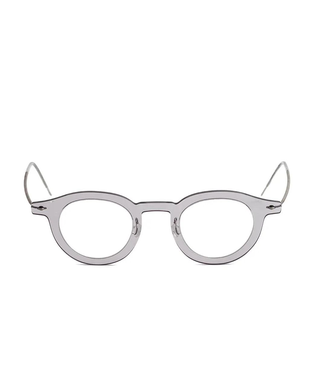 Lindberg Gray Round-Frame Glasses
