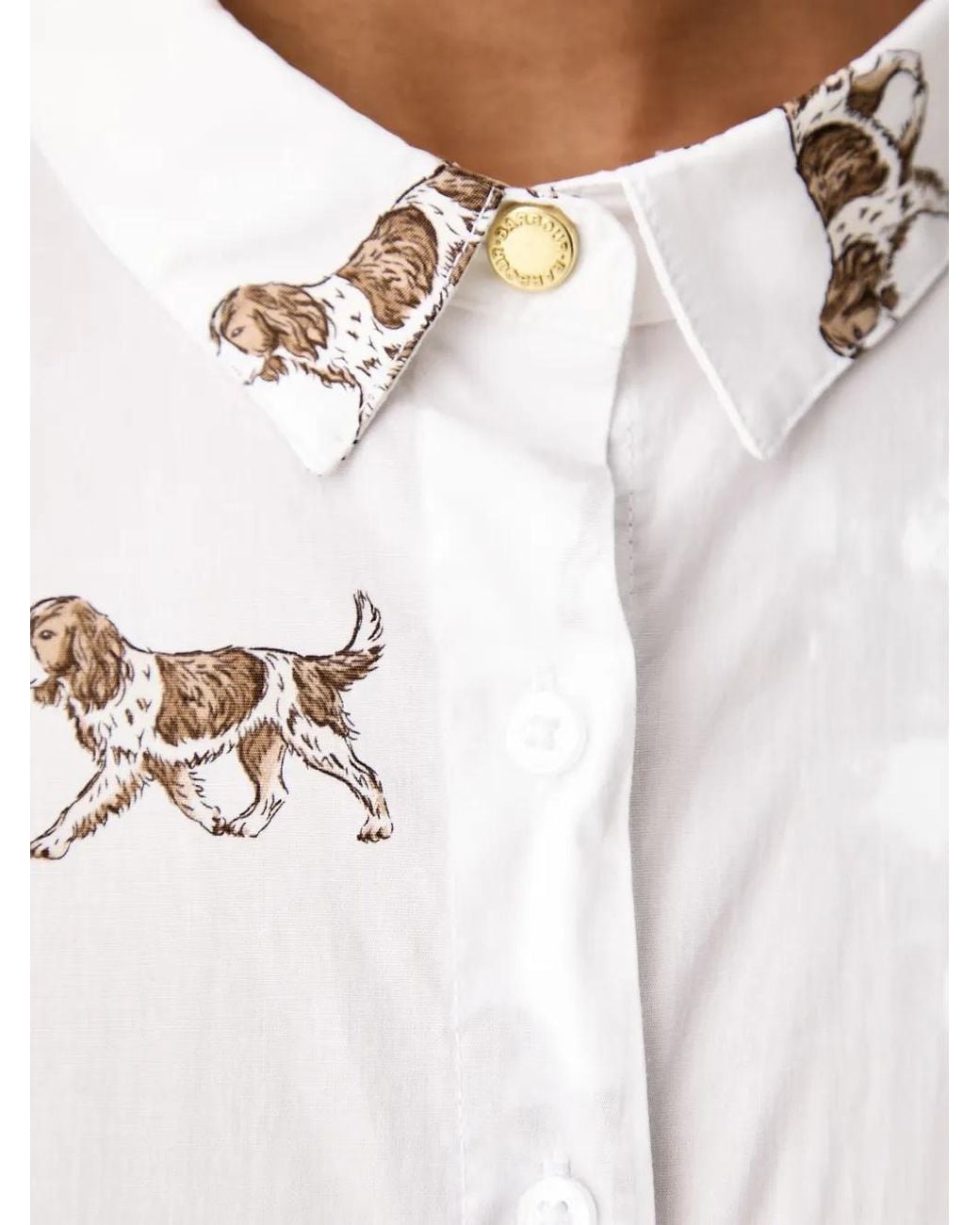 Barbour White Brambles Tailored Long-Sleeved Shirt